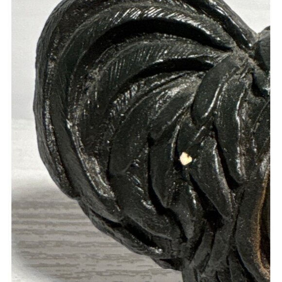 Rooster Figurine Hand Painted 4" Signed 1985 Farmhouse Decor Resin - Picture 12 of 14